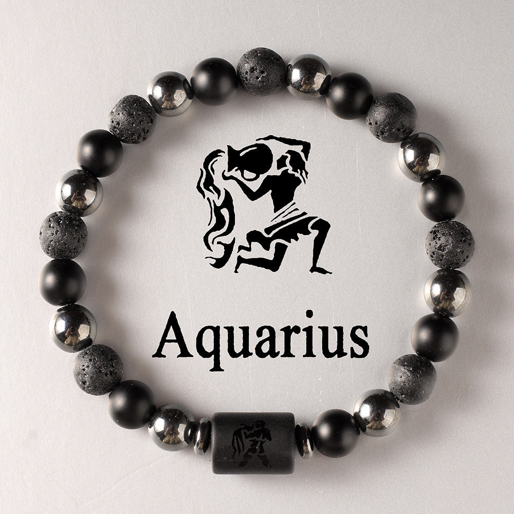 Zodiac Obsidian Bracelet · 12 Signs Protection Jewelry
