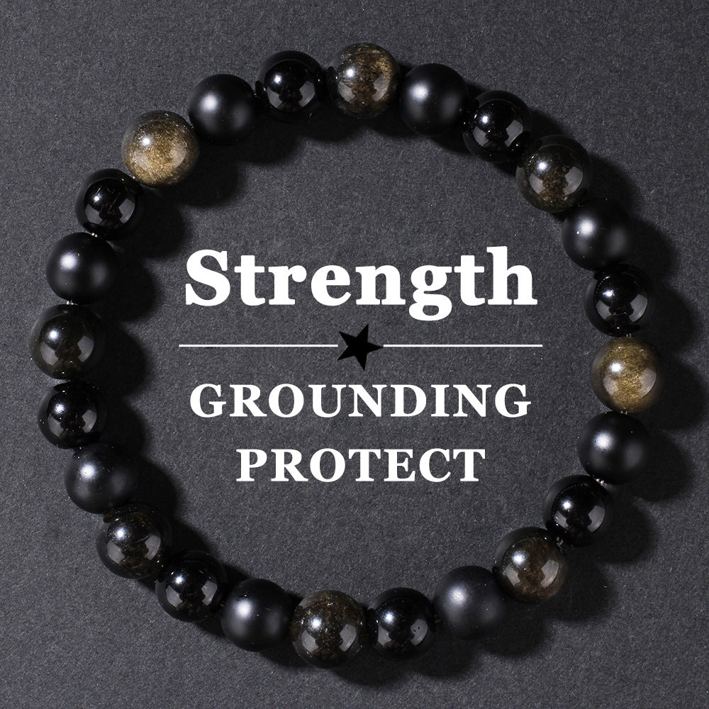 Obsidianherrschaft · Kraft & Erdung Armband