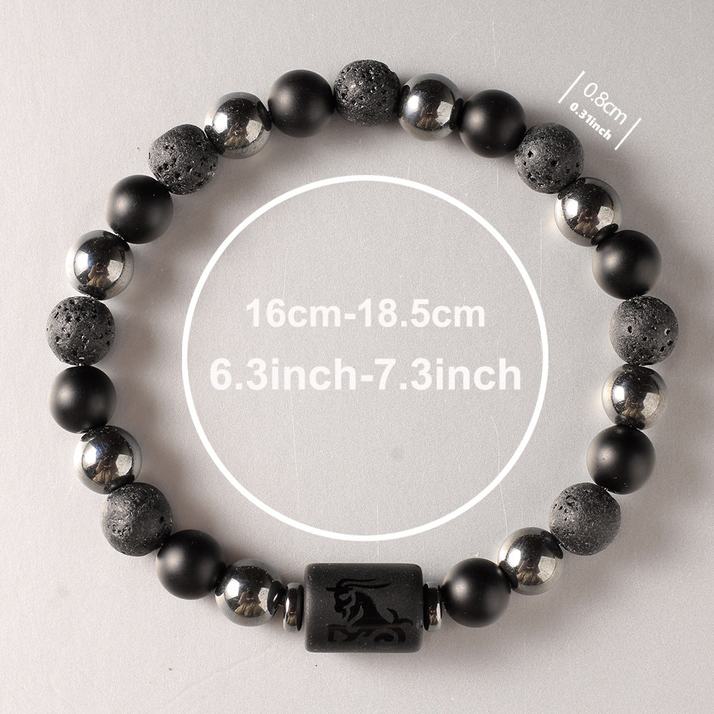 Zodiac Obsidian Bracelet · 12 Signs Protection Jewelry