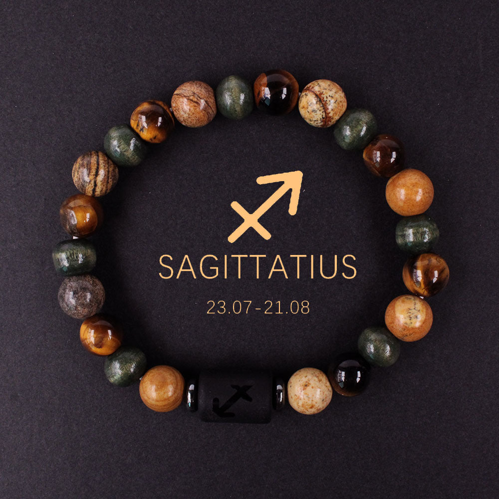 コズミックボンド・12星座ナチュラルストーンブレスレット