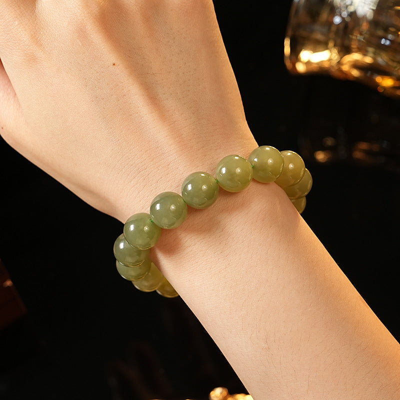 Jade Stillness · Pale Green Jade Bracelet