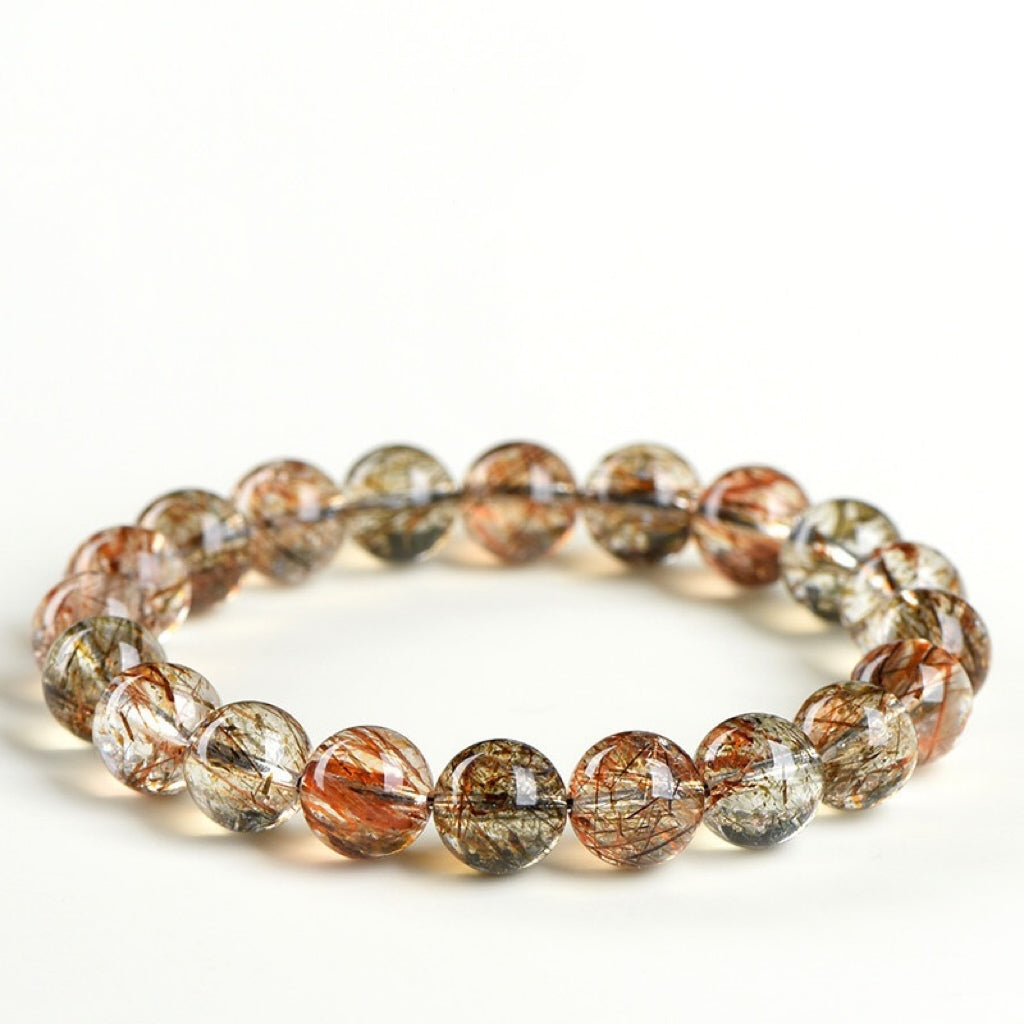 Super Sieben Quarz Armband – Schwarzer Goldrutil Kraft