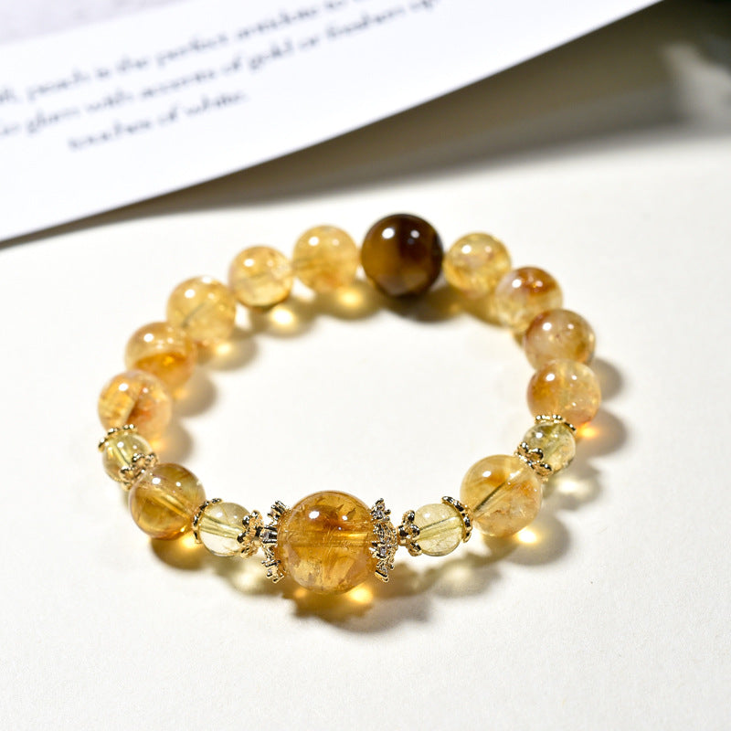 Golden Rise · Yellow Azeztulite & Citrine Bracelet