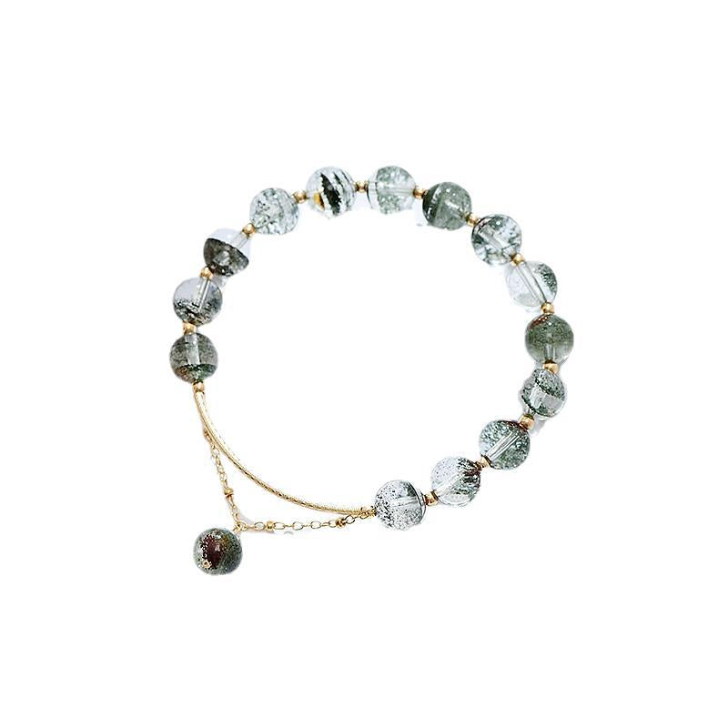 Golden Grove · Green Phantom Quartz Bracelet with 14K Gold-Filled Accents