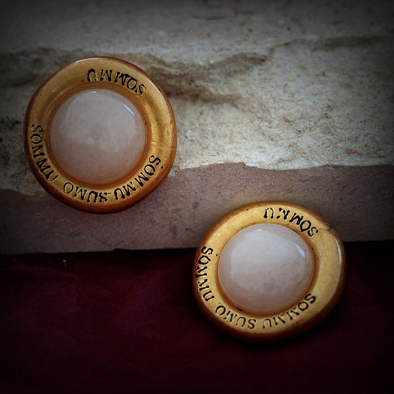 Oracle Echo · Pendientes de Cristal Blanco Vintage