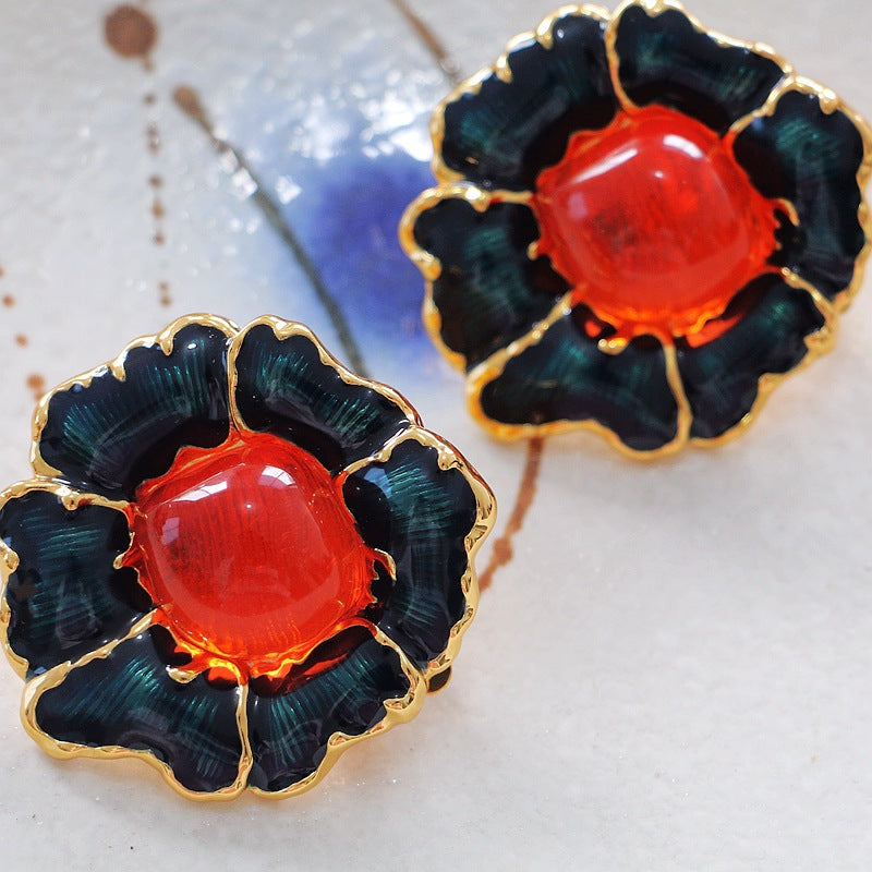 Petal Glaze · Pendientes Florales de Vidrio Jelly Vintage