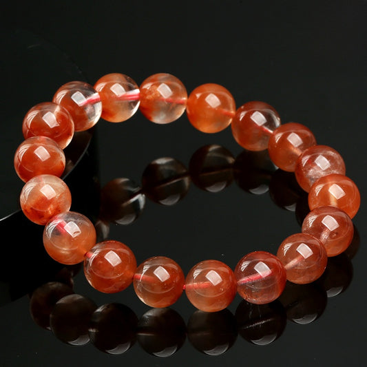 Red Floral Phantom Quartz Bracelet · Abundance & Vitality