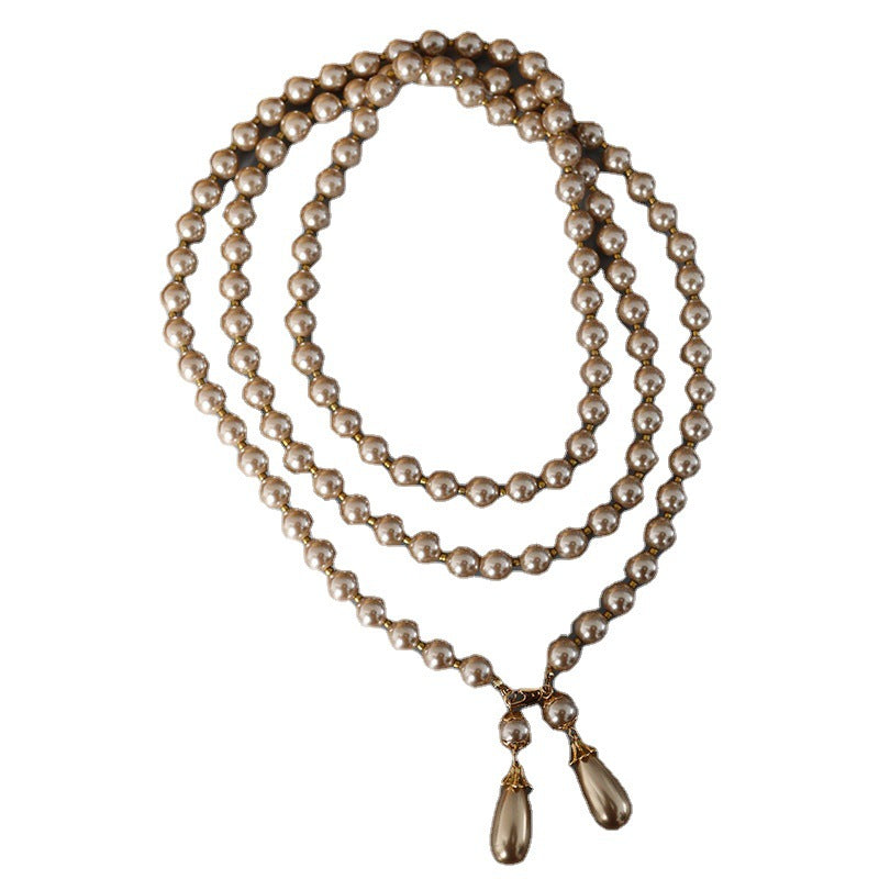 Baroque Whisper · Vintage Miriam Haskell Long Pearl Necklace