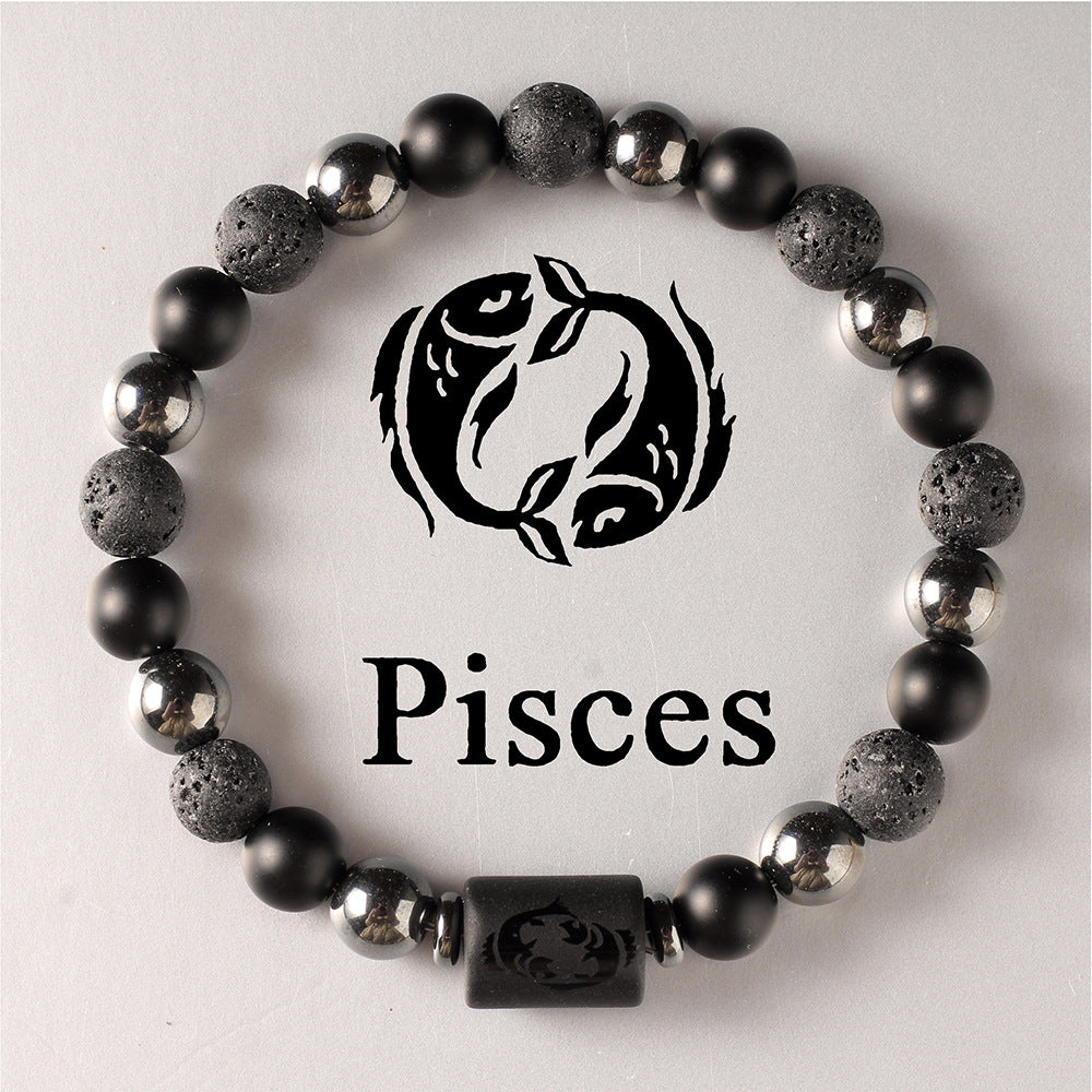 Zodiac Obsidian Bracelet · 12 Signs Protection Jewelry