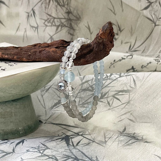 Moonlight Blue · Double Layer Bracelet