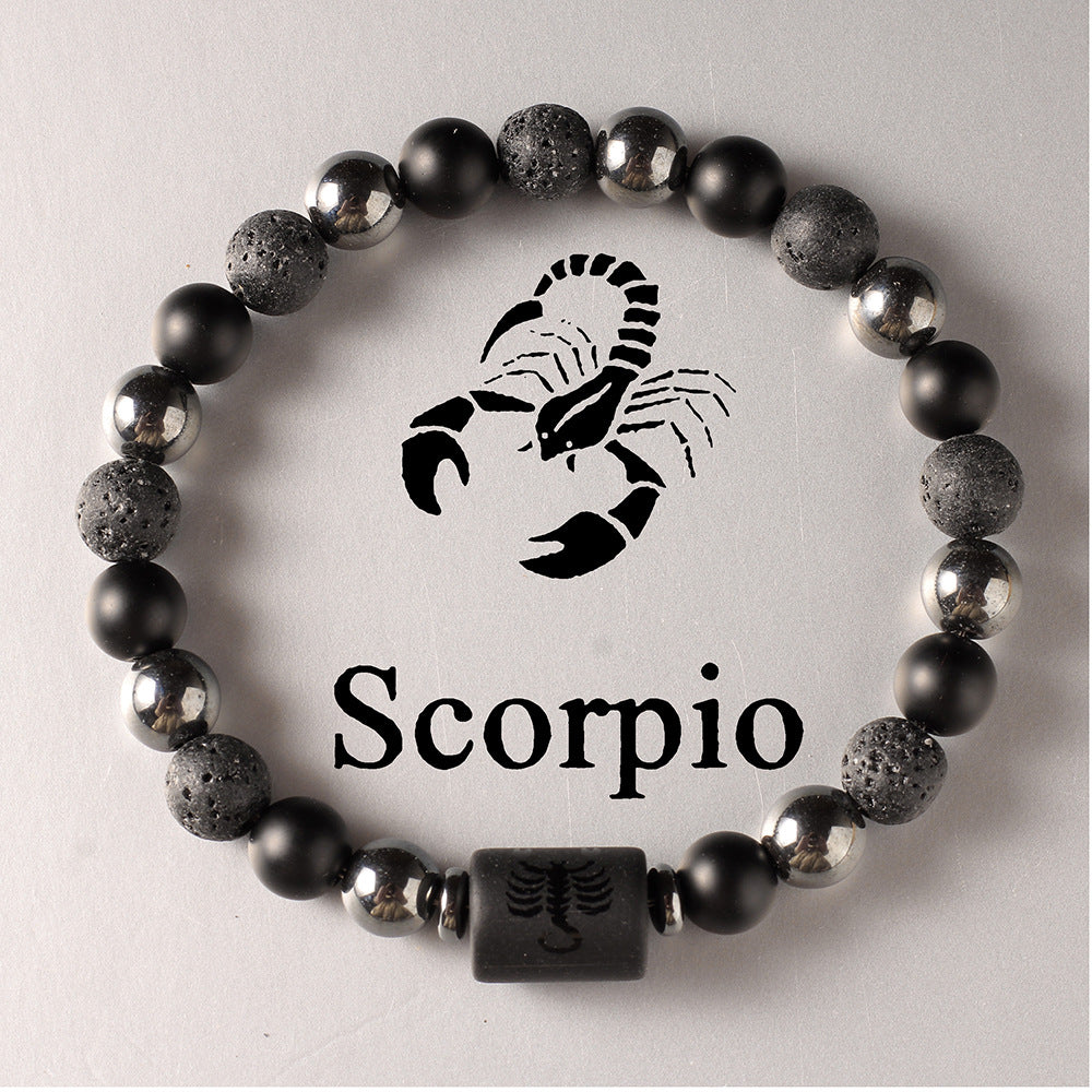 Zodiac Obsidian Bracelet · 12 Signs Protection Jewelry