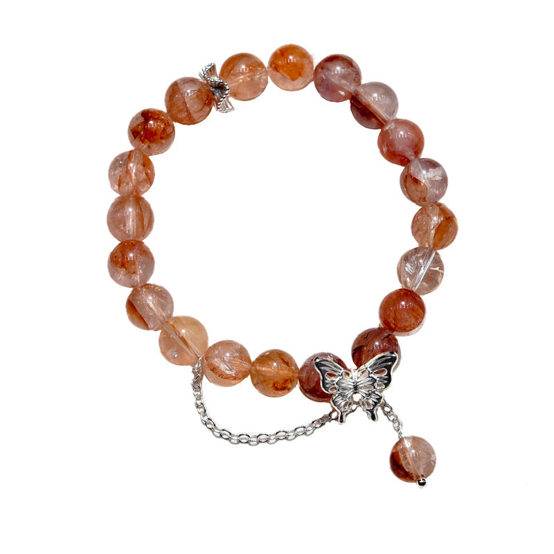 Butterfly Whisper · Red Floral Phantom Quartz