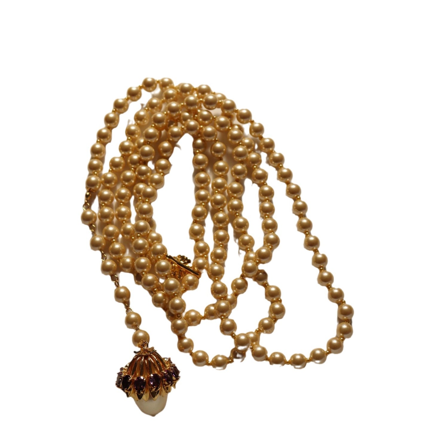 Barocke Eleganz · Mehrlagige Vintage-Glasperlenkette