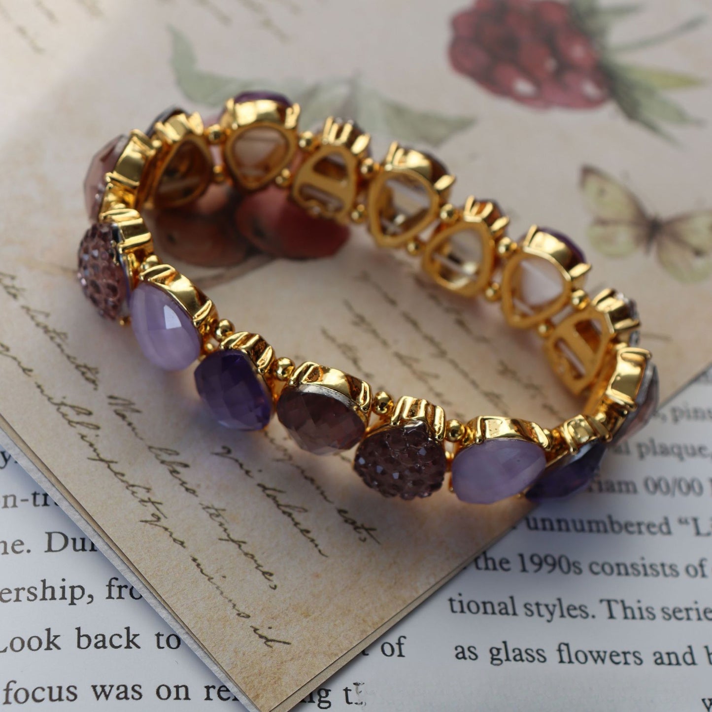 Aurora Cluster · Vintage Kristall- & Glasperlen-Armband