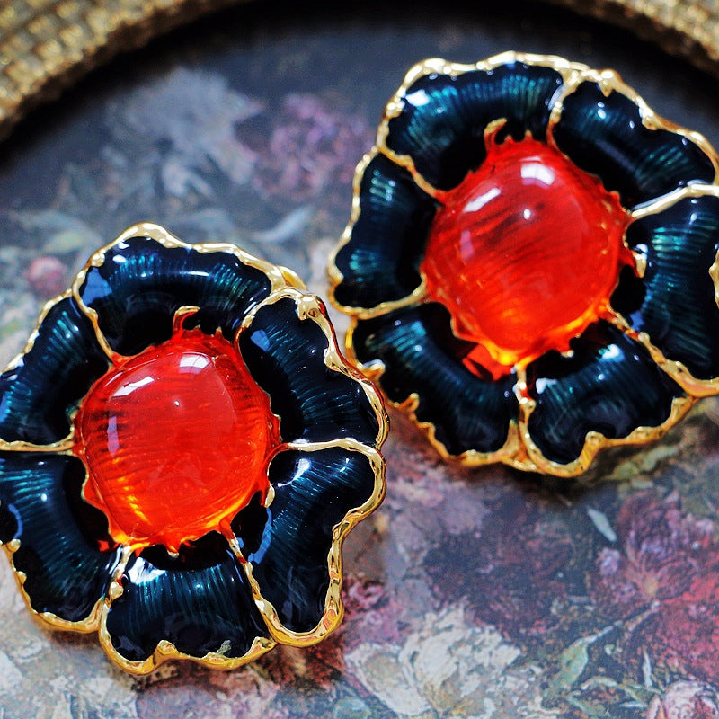 Petal Glaze · Pendientes Florales de Vidrio Jelly Vintage