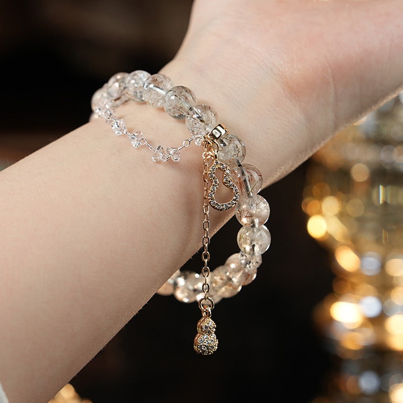 Aurora Core · Black Golden Super Seven Crystal Bracelet