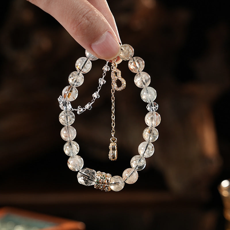 Aurora Core · Black Golden Super Seven Crystal Bracelet