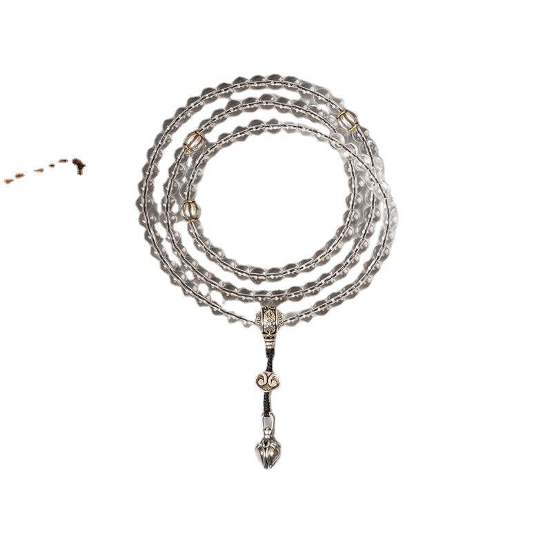 Pure Clarity · 108 Brazilian Clear Quartz Mala Bracelet