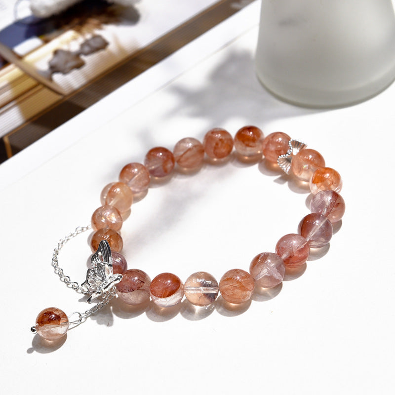 Butterfly Whisper · Red Floral Phantom Quartz
