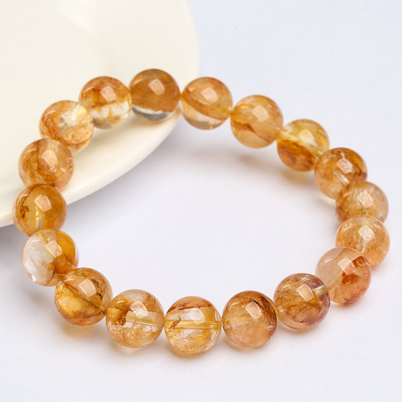 Gelber Einschluss-Quarz Armband · Freude & Vitalität