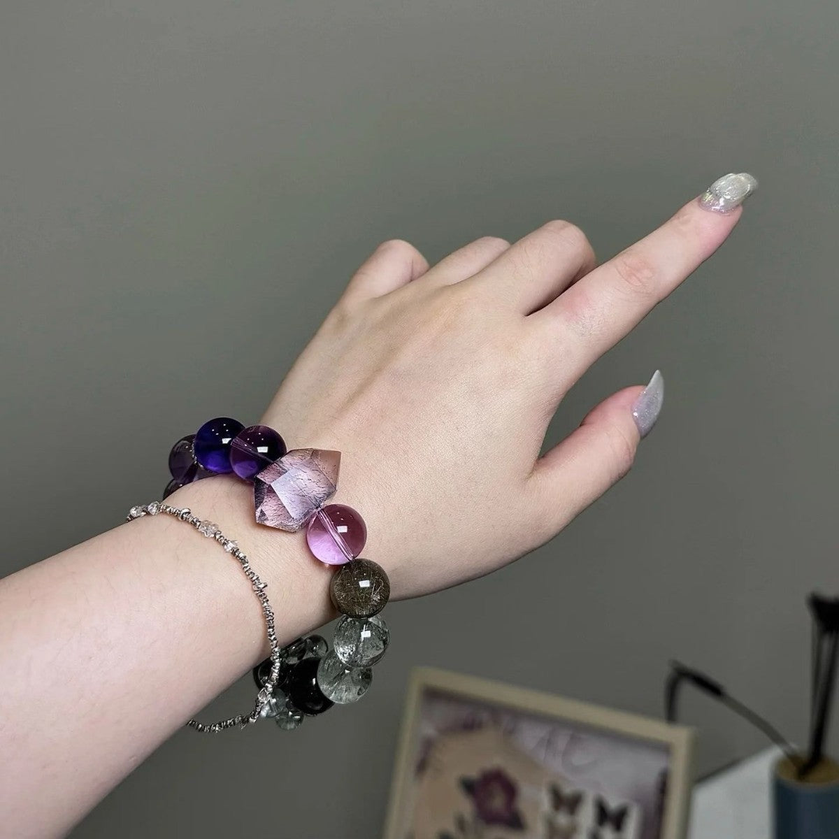 Lunar Wisdom · Amethyst Super Seven & Phantom Quartz Energy Bracelet