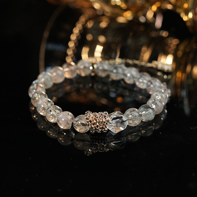 Aurora Core · Black Golden Super Seven Crystal Bracelet