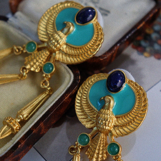 클레오파트라의 매 · 이집트 부흥 선언적 귀걸이