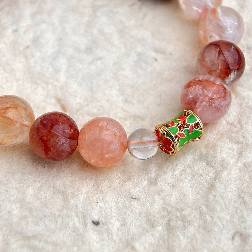 Crimson Auspice · Red Garden Quartz Bracelet
