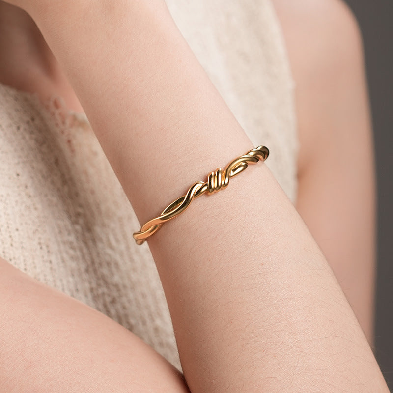 Twistroot · Sculptural Gold Vine Cuff