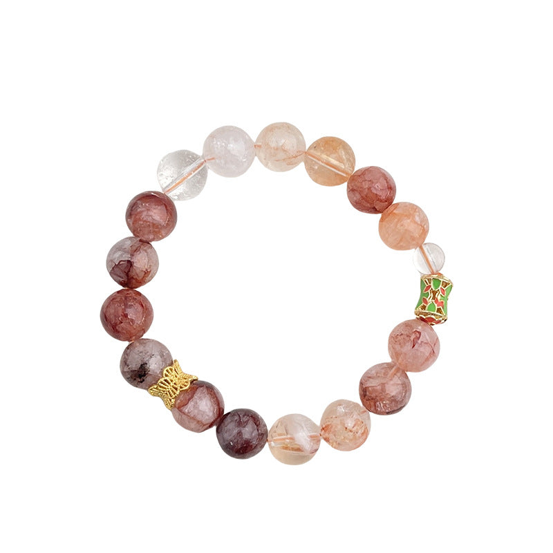Crimson Auspice · Red Garden Quartz Bracelet