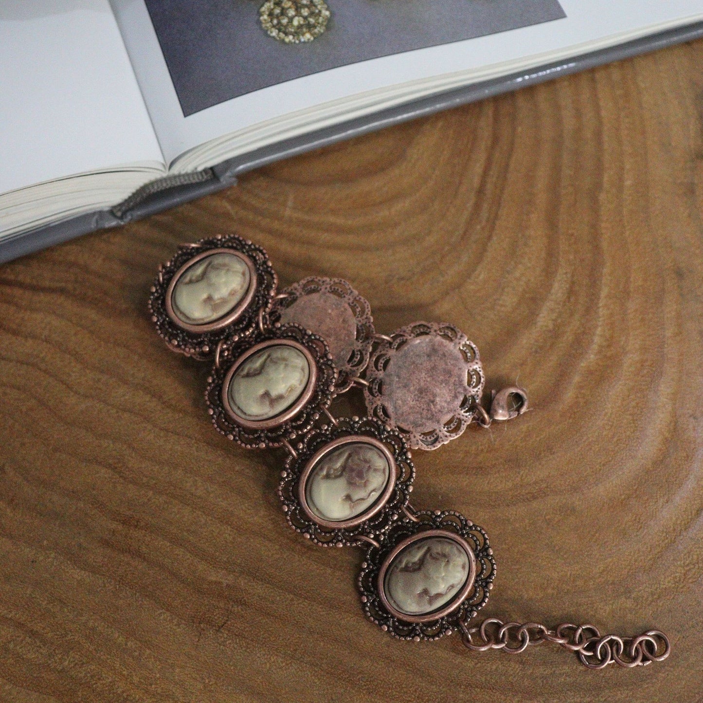 Cameo Reverie · Vintage Goddess Portrait Pearl Jewelry Set