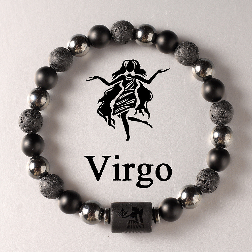Zodiac Obsidian Bracelet · 12 Signs Protection Jewelry