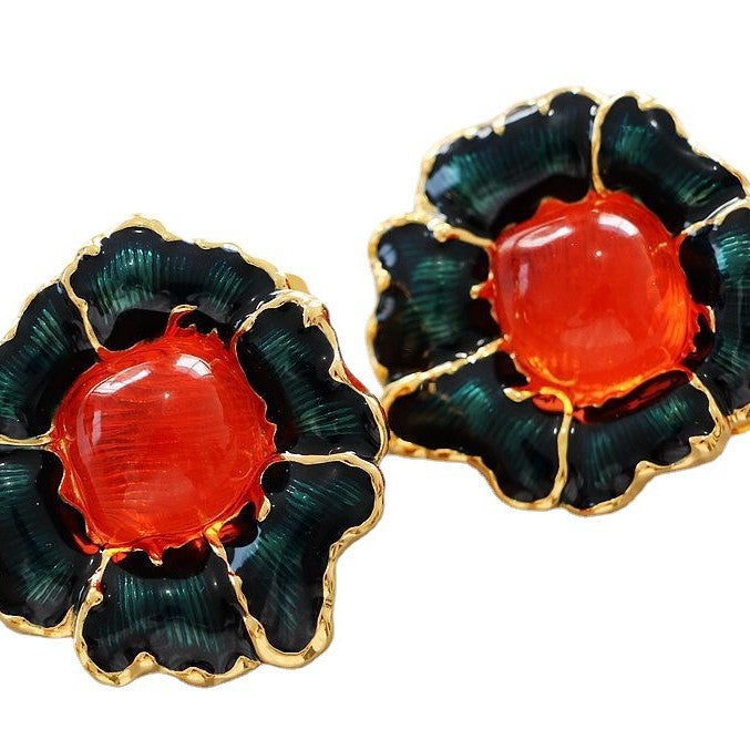 Petal Glaze · Pendientes Florales de Vidrio Jelly Vintage
