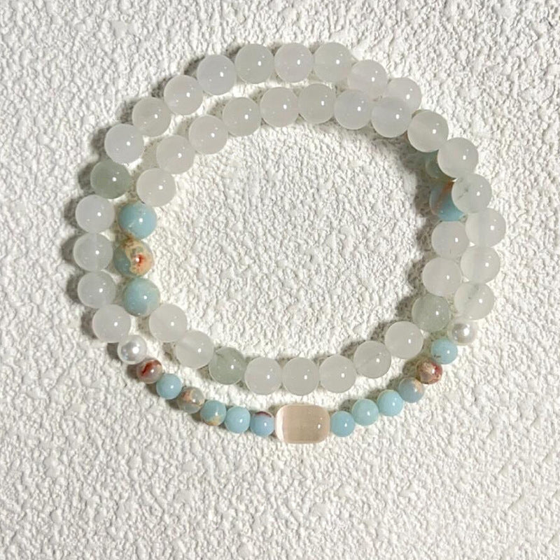 Rivermist Jade · Layered Bead Bracelet