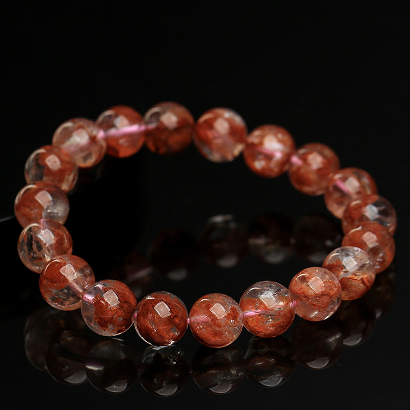 Red Phantom Crystal Bracelet · Ice-Grade Snowflake Inclusion