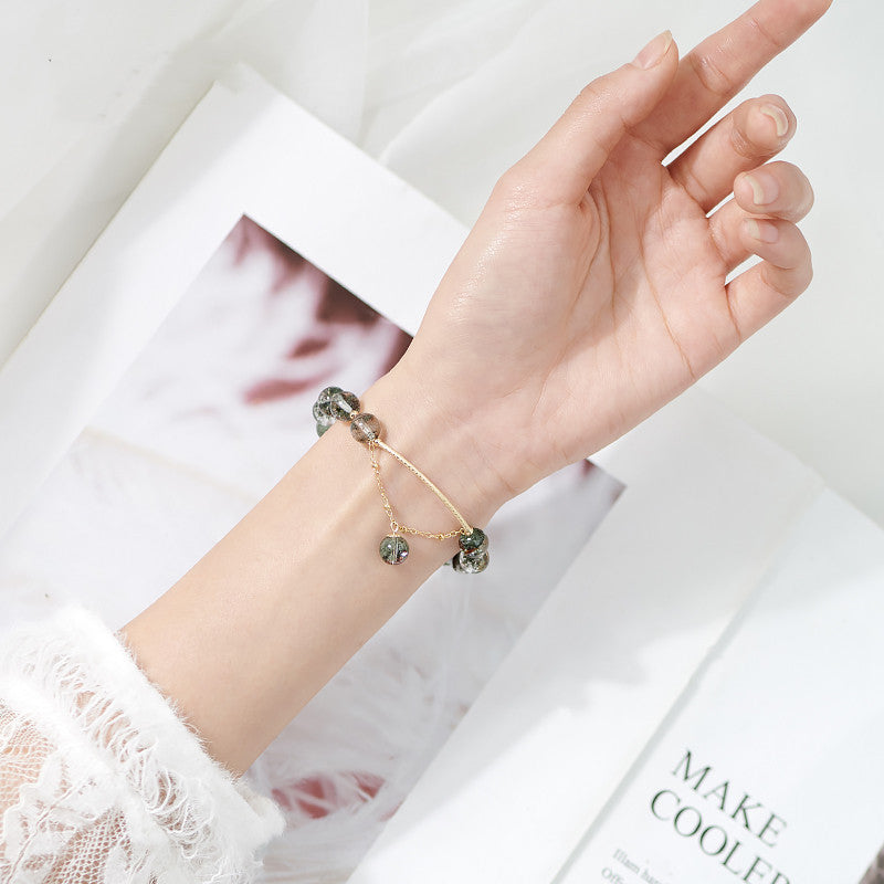 Golden Grove · Green Phantom Quartz Bracelet with 14K Gold-Filled Accents