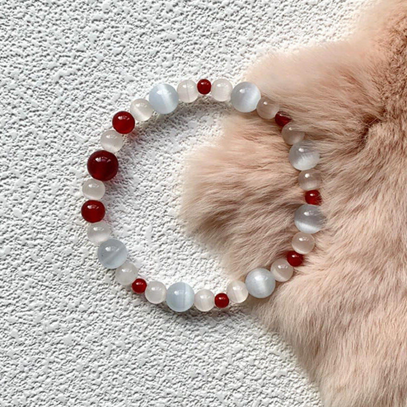 Lychee Glaze · Ágata Roja y Cuentas de Luz Lunar