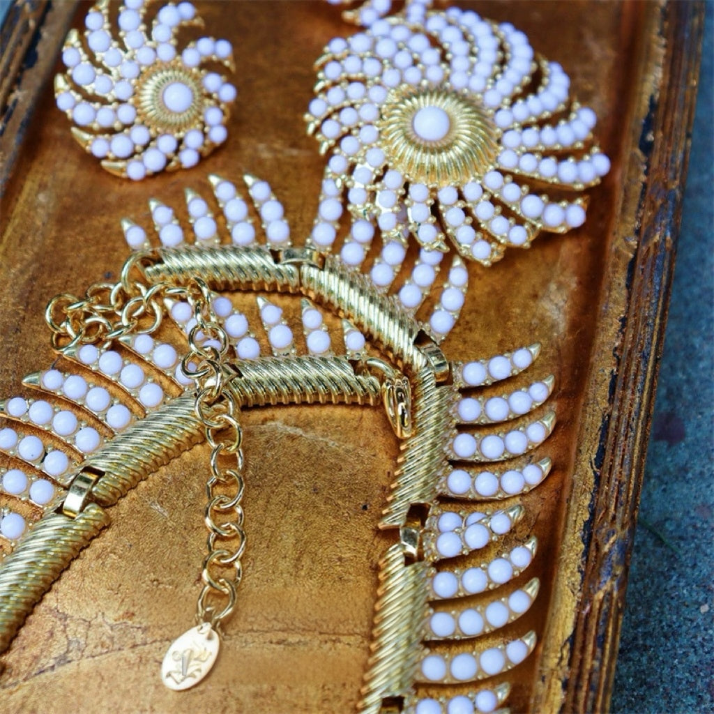 Fête Blanche · Vintage Firework-Inspired Turquoise Jewelry Set