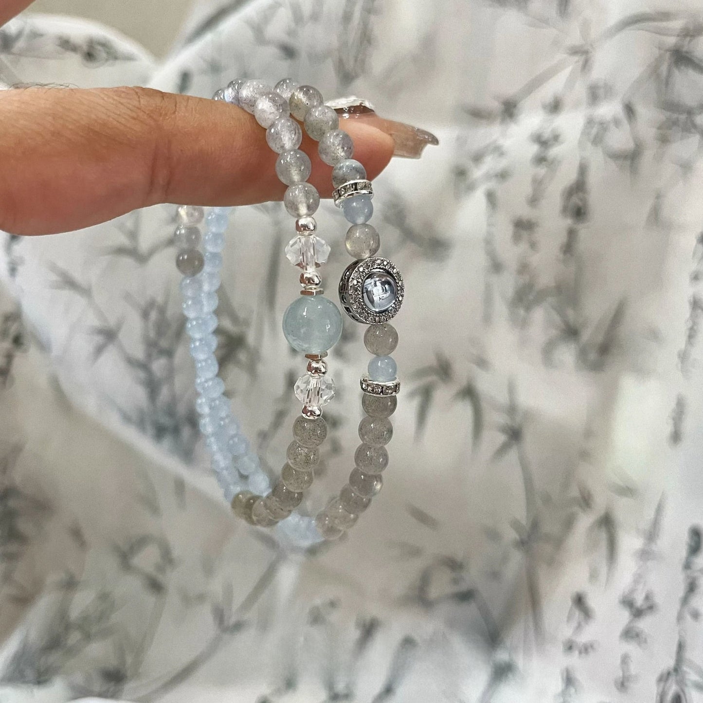 Moonlight Blue · Double Layer Bracelet