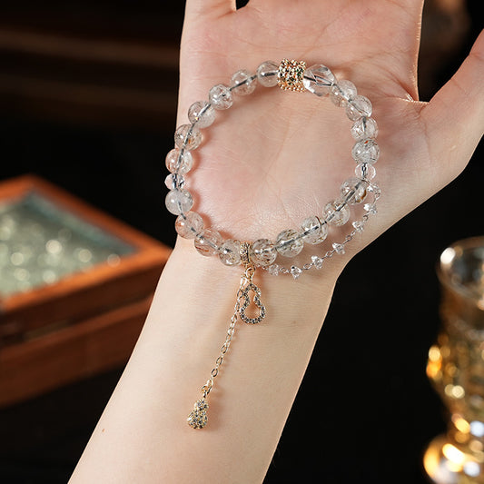 오로라 코어 · 블랙 골드 슈퍼 세븐 크리스탈 브레이슬릿