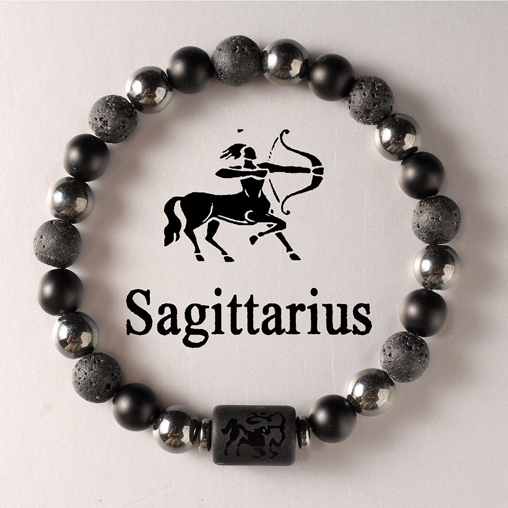 Zodiac Obsidian Bracelet · 12 Signs Protection Jewelry
