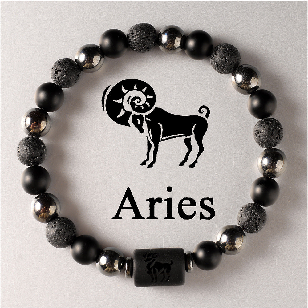 Zodiac Obsidian Bracelet · 12 Signs Protection Jewelry