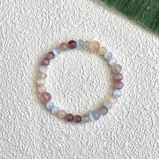 Butterfly Veil · Cat’s Eye Strawberry Bracelet