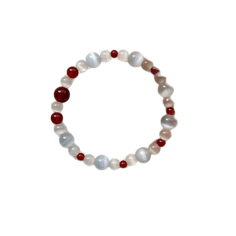 Lychee Glaze · Ágata Roja y Cuentas de Luz Lunar