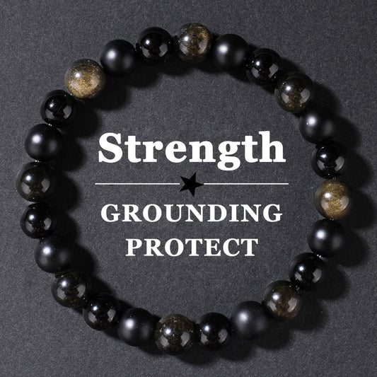 Obsidian Reign · Power & Grounding Bracelet