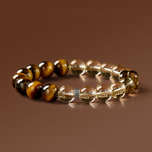 Tiger’s Vision · Citrine & Tiger Eye Crystal Bracelet