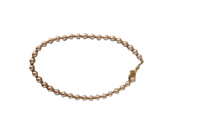 Champagner-Perle · Vintage Glasperlen Kurze Halskette