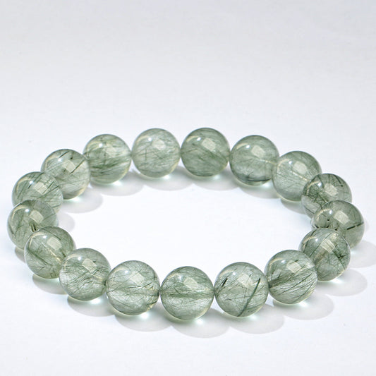 Green Rutile Quartz Bracelet · Clarity & Growth