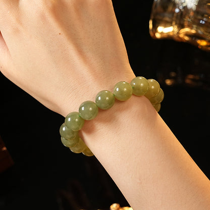 Jade Stillness · Pale Green Jade Bracelet