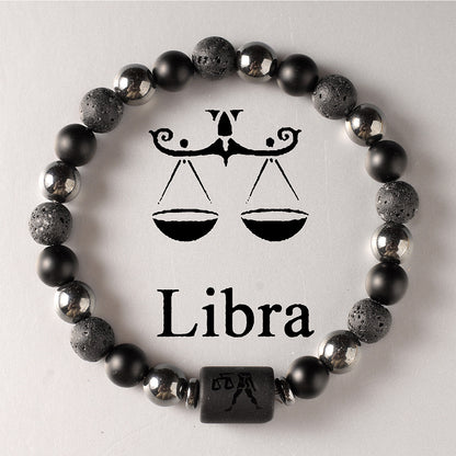 Zodiac Obsidian Bracelet · 12 Signs Protection Jewelry